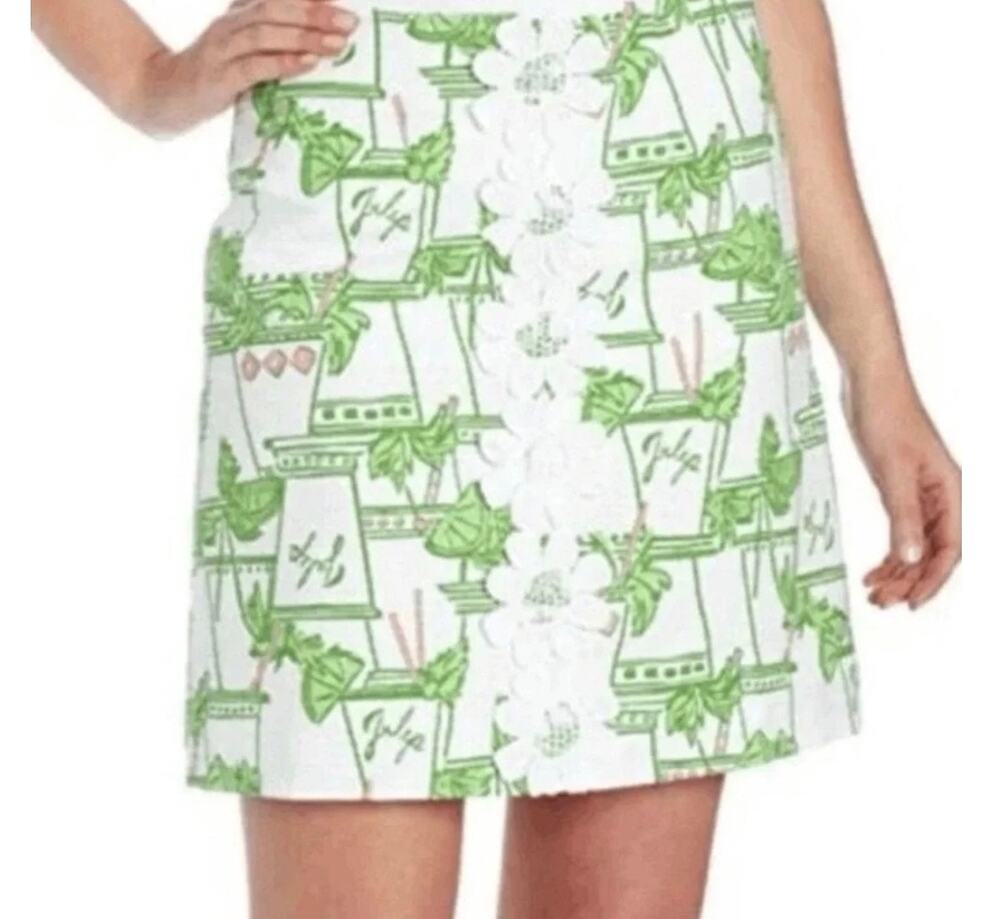 Lilly Pulitzer Lavender Skirt Resort White Just Add Mint Julep Size 4